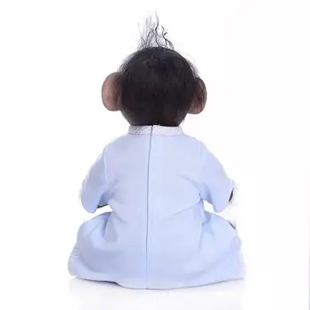 Opice Baby Doll 40 cm Hand-made Silikónové Mäkké Simulácia Bábiky Hračky Nový Rok Vianočné Dekorácie Darček Reborn Bábiky
