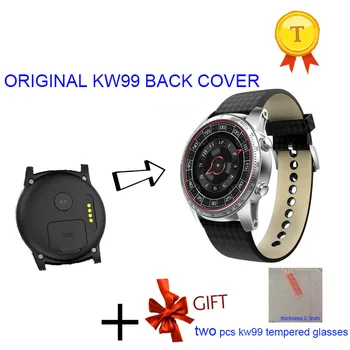 Pôvodné kingwear kw99 smart hodinky náramkové hodinky hodinky prípade prúd plastové náhradné diely na zadnej strane čierny zadný kryt prípade capa fundas