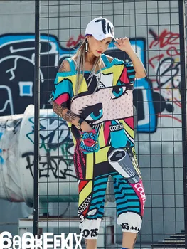 Backless kombinéza dámy Tenké jumpsuit ženy lete roku 2020 nové Streetwear Voľné Playsuits Karikatúra tlače Šatka Krátky rukáv Romper
