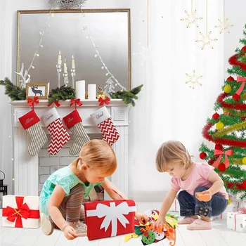DIY Vianočný Stromček 28 Pacs Stene Visí Vianočný Stromček s Kalendárom Vrecku Domov Dvere Dekorácie