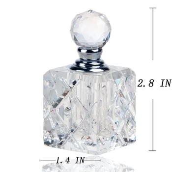 H&D 2ks 3ml Ročník Mini Naplniteľné Crystal Prázdne Parfum Fľašu Prenosný Kontajner Ornament Domov Svadobné Dekor Lady Darček