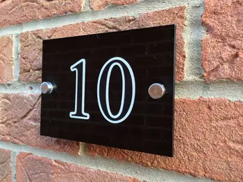 Číslo domu Podrobnosti o Modernom dome prihlásiť doska, dvere číslo akryl lesklý efekt moderný dom čísla Dverí prihlásiť