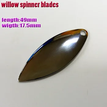 HOT304 čistá Nehrdzavejúca oceľ willow spinner čepele hladké,veľkosť 4 druhy 50pcs/veľa