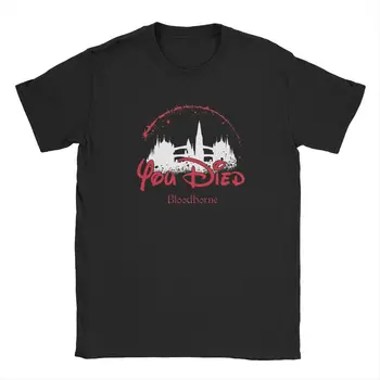 Vintage Si Zomrel T-Shirt Mužov Okolo Krku Bavlnené Tričká Bloodborne Temné Duše Krátky Rukáv Tees Oblečenie Tlač