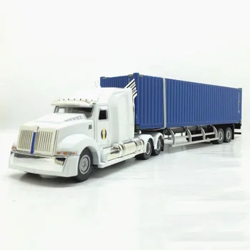 31.5 1/43 Zliatiny Kovov Americký ťahač s Návesom kontajner Truck Vysokej Simulácia Diecast Model Inžinierstva Vozidla Hračka displej