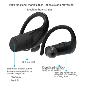 B1 in-Ear TWS Stereo Hudbu, Športové Nepremokavé Mikrofón Automatické Spárovanie Bluetooth Bezdrôtové Slúchadlá pre Android iOS Telefóny