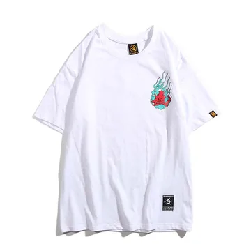 E-BAIHUI Japonský Diabol Hada, T Košele 2020 Hip Hop T Shirt Harajuku Streetwear Bežné Krátky Rukáv Topy Tees Späť Vytlačené L379