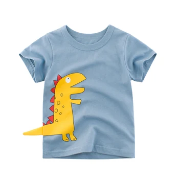 Tričko Dinosaura Chlapcov, Dievčatá, Deti, Deti Topy Bavlnené Oblečenie Tlač Krátke Rukávy Letné Oblečenie Cartoon Batoľa Tee pre 2-8 Y