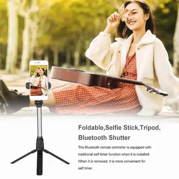 Nastaviteľné Bluetooth Selfie Stick Diaľkové Ovládanie Statív Handphone Live Photo Držiak Na Statív Fotoaparátu Samospúšť Artefakt Prút