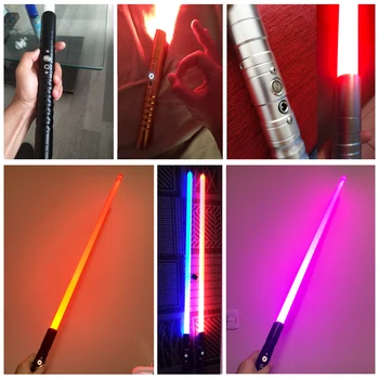 11 Farba Lightsaber Kovové Meč Rgb Laser Farby Úlohu Hrať Osvetlenie Hračka Na Kreatívne Vonkajšie Hračky Lightsaber Laserový Meč