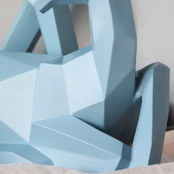 2 ks Nordic Geometrické Jeleň Socha Elk Socha Figúrka Domov Obývacia Izba Dekor Živice Artware Sochy a Dekorácie