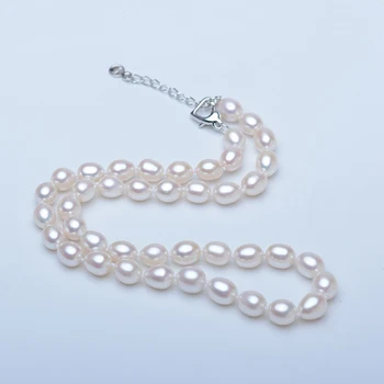 4A Pearl Šperky Sady 8-9 mm Skutočné Prírodné Sladkovodné Perlový Náhrdelník Sada Pre Ženy Svadobný Dar