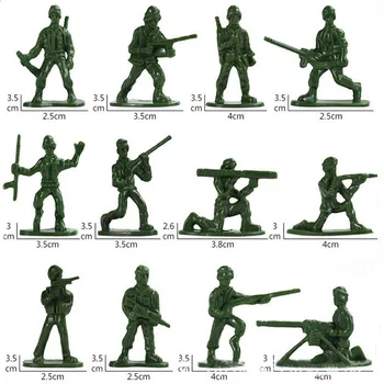 100ks/veľa Vojak Model Vojenské Hry Sandbox Plastové Hračky Vojaka Armády Mužov obrázky 12 Predstavuje Pre detské hračky Bábiky Darček