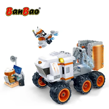 BanBao Preskúmať Vesmírne Dobrodružstvo Marse Exploration Rover Auto Preskúmať DIY Model Tehly Hračky pre Deti, Darčeky Stavebné Bloky 6416