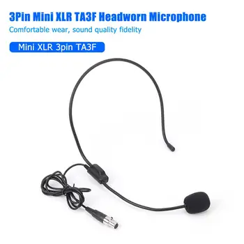 3Pin XLR Cardioid Kondenzátora Mikrofón Slúchadlá s Mikrofónom pre AKG Bezdrôtový Bodypack Nastavte Uhol Vyzdvihnutie Zvuk Bude