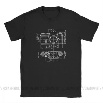 Pánske Super Módne Fotoaparát Patent Tričko Pre Fotograf Čistej Bavlny Oblečenie Bežné Posádky Krku Tees 4XL 5XL 6XL T-Shirts