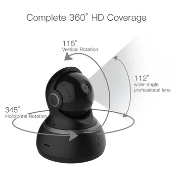 YI Dome Kamera IP Cam 1080P Pan/Tilt/Zoom Bezdrôtový Bezpečnostný Systém Dohľadu nad Kompletný 360 Stupeň Krytia Nočné Videnie EÚ/USA