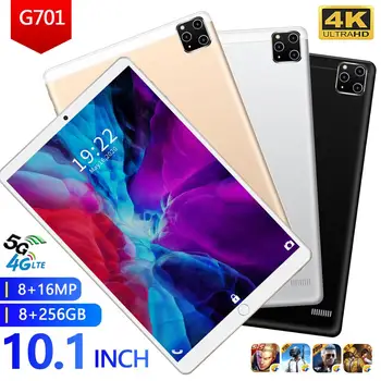 2020 Nový Tablet PC 10.1 Palcový IPS HD Displej, Android 9.1 8+16 MP Jasnejšie Pixelov, 8 GB RAM, 256 GB ROM Dual SIM Kariet 8800mAh Octa-Core