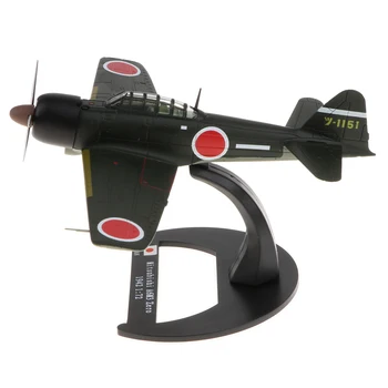 1:72 Rozsahu druhej svetovej VOJNE v Japonsku Mitsubishi A6M3 Nula Stíhačka Lietadlo Diecast Model Army Zbierka Hračiek
