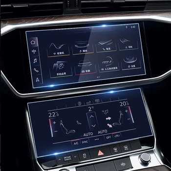 Pre Audi A6 C8 A7 2018 2019 2020 Tvrdeného Skla Vodičov Film Panel Monitor Screen Protector Film Samolepky Príslušenstvo