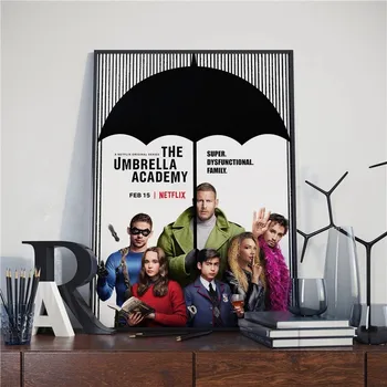 Klasický Film The Umbrella Academy Série HD Plagáty a Vytlačí Kvalitné Maliarske Plátno Cuadros Wall Art Obraz pre Home Decor