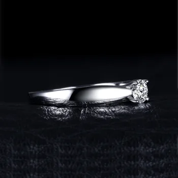 JewelryPalace CZ Solitaire Zásnubný Prsteň 925 Sterling Silver Krúžky pre Ženy Výročie Krúžok Snubné Prstene Striebro 925 Šperky