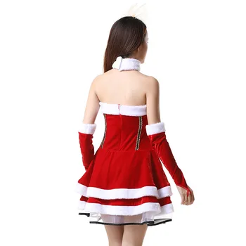 Móda Miss Claus Šaty, Oblek Ženy Vianočné Maškarný Party Šaty, Sexy Santa Oblečenie Hoodie Santa Claus Miláčikovi Cosplay Kostýmy