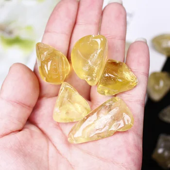 Prírodný krištáľ kameň Citrine Protolith Rozhádzané Žltá quartz Liečenie Reiki Crystal Čakra Domova Záhradný Dekoratívny Kvet