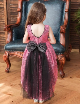 Letné Dievčatká Chvost Sequined Šaty Obrad Deti, Svadobný Večer Prom Narodeniny Šaty Dieťa Štúdia Party Šaty