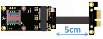 PCIe x1 predlžovací kábel je prevedená na mini PCIe bezdrôtovú kartu, mpcie kábel PCIE Vysoká rýchlosť prenosu