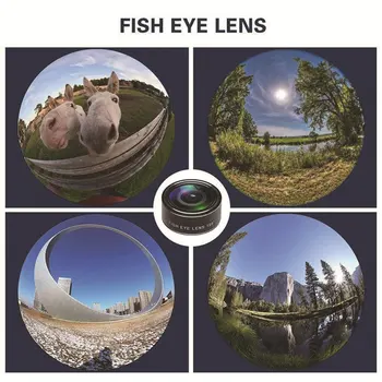 10 v 1Fish Eye Objektív, širokouhlý Makro Fisheye Objektív Zoom Pre iphone 7 8 plus XS MAX X Mobilný Telefón, Fotoaparát, Objektív Auta