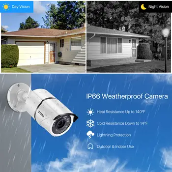 ZOSI HD TVI 1080P 2MP CCTV Kamerové Bullet Analógový s Nepremokavé Nočné Videnie pre Vonkajšie Home Video Dohľad