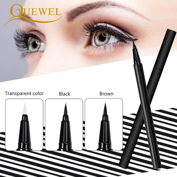 Quewel Lepidlo Očné linky Pero Professional Liquid Nepremokavé Eye Liner Ceruzka, Dlho-trvajúce Rias Lepidlo 2 Ks Nové Beauty make-up