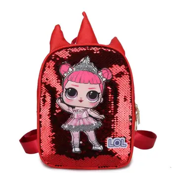 LOL prekvapenie bábika PU fashion flitrami roztomilý Kreslený batoh osobnosti prekvapenie bábika deti taška Pre deti Narodeninám