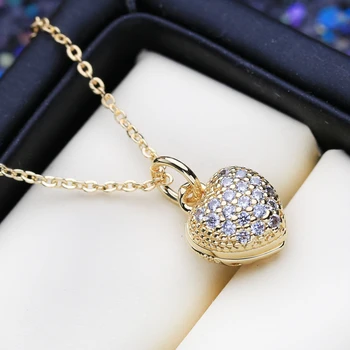 FENASY Prírodné Perlový Náhrdelník Pre Ženy Pearl Šperky Zlatá Farba Srdce Prívesok S Reťazca Cubic Zirconia Choker Veľkoobchod