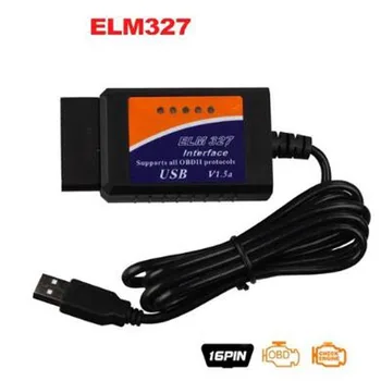 2021 Nové ELM327 USB V1.5 Auto Diagnostický Kábel USB Rozhranie Podporuje Všetky OBD2 Protokoly Pre systém Windows ELM 327 USB OBD Skener