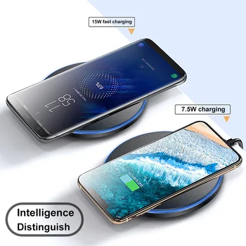 FDGAO Zrkadlo 15W Qi Bezdrôtovú Nabíjačku Ploche Rýchle Nabíjanie Pad Stanica pre iPhone 11 Pro SE 2 X 8 XR XS Max Samsung S20 S10 S9
