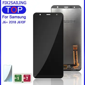 Pre Samsung Galaxy J6+ 2018 J610F SM-J610FN Displej lcd Náhradné Displej Lcd Dotykový Displej Modul je Nastaviteľný