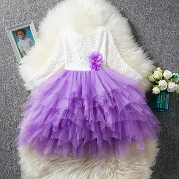 2020 Leto, Jeseň Dievčatá Princezná Šaty Čipky Party Šaty Späť Halloween Sa Deti Vintage Vestido Kvet Deti Oblečenie od 3 do 8 rokov