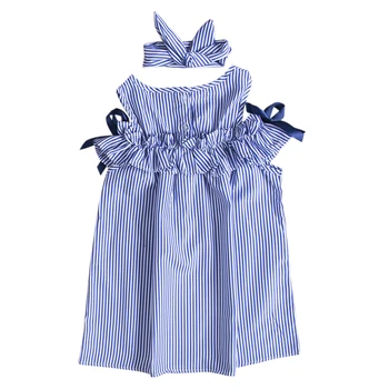 Batoľa Detský Baby Dievčatá Oblečenie Prekladané Off-nesú-Line Mini Šaty 1-6Years