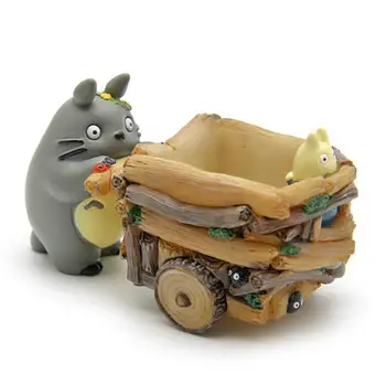 Roztomilý Štúdio Ghibli Môj Sused mačka živice Auto Push Akcie Obrázok Zber Model Hračka Detí, Darček Domáce Dekorácie