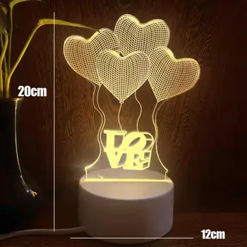 Stolové Lampy so stojanom Darček Svadobné Dekor rozsvieti LED Nočné Osvetlenie, Romantické DC 5V Teplá Biela Útulný Domov Dekoratívny Ornament Moderné