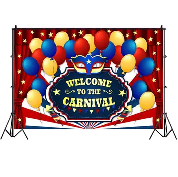 Cirkus Fiesta Cruise Fáze Fotografie Pozadie Deti Happy Birthday Party Dumbo Dekor Vlastnú Fotografiu Na Pozadí Dekorácie