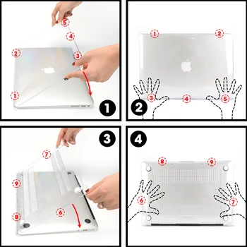 Prenosné puzdro Pre Apple Macbook Mac book Air Pro Retina Nový Dotykový Panel 11 12 13 15 palcový Pevný Prenosný obal Prípade 13.3 Taška Shell