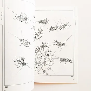 94Pages Čínske Maľby Hmyzu Line Kreslenie Zbierku Umenia Knihy pre Dospelých Coloring Book Relax a Anti-Stres Knihy