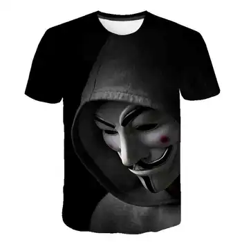 Letné 3D Vytlačené Klaun T Shirt deti Joker Tvár chlapci tričko roztomilý Dievča oblečenie, Krátke Zábavné Tričká Topy & Tees camisetas
