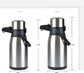2.5 L 3L Nehrdzavejúcej Ocele, izolované Fľašu Termosky Thermo pohár Coffee pot Tepelnej vaccum vody kanvica, Vákuové Banky Tepelnej