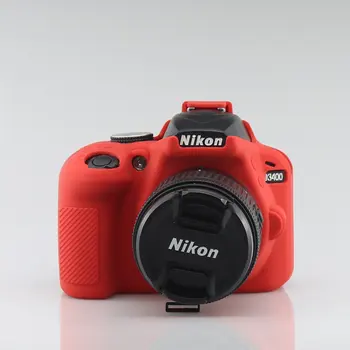 Silikónové Brnenie Pokožky Prípade Telo Kryt Chránič pre Nikon D3300 D3400 Telo Fotoaparátu DSLR LEN