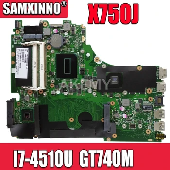 Pre ASUS A750J K750J K750JB X750JB X750JN notebook Doske Doske test OK I7-4510U GT840M/2 GB voľného Chladič+4GB RAM