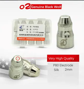 Čierny Vlk P80 Inverte Plasma Cutter Rezná Zbraň Vysokej Kvality Plazma Spotrebné Príslušenstvo Tryska tipy Elektródy CNC 100PK